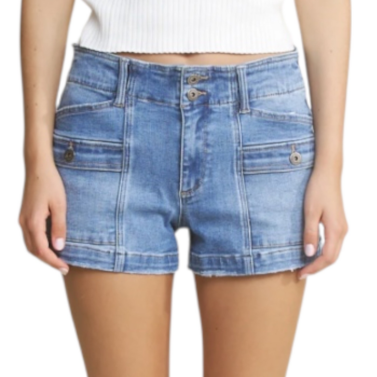 MICA MDP-H3439 Charcoal Blue H/R Wide Leg Short