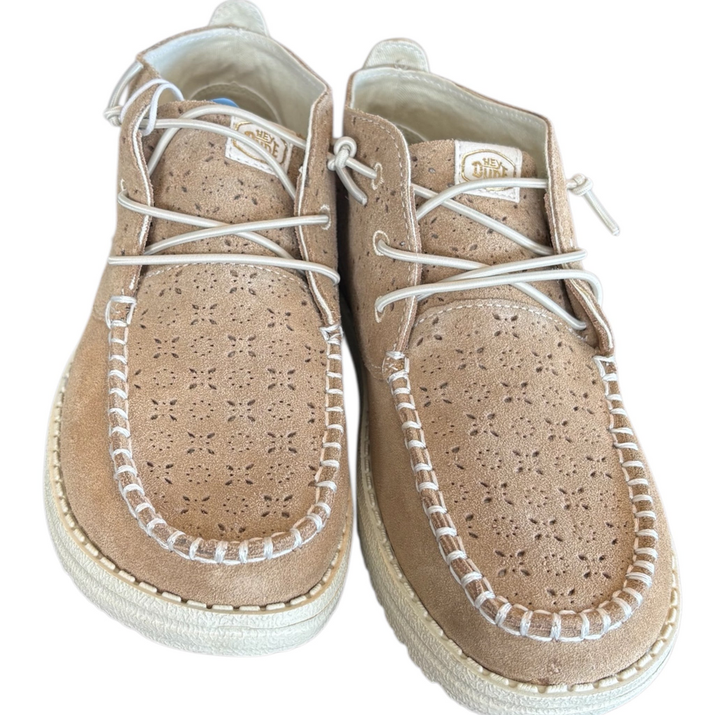 Hey Dude Wendy Mid Suede Boho Cognac Womens