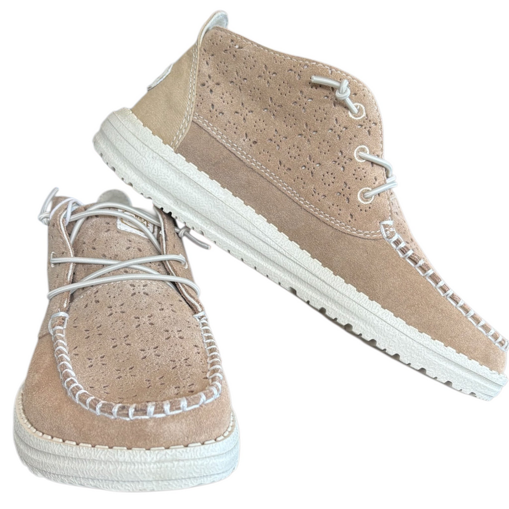 Hey Dude Wendy Mid Suede Boho Cognac Womens