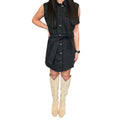 Black Sleeveless Tribal Dress S