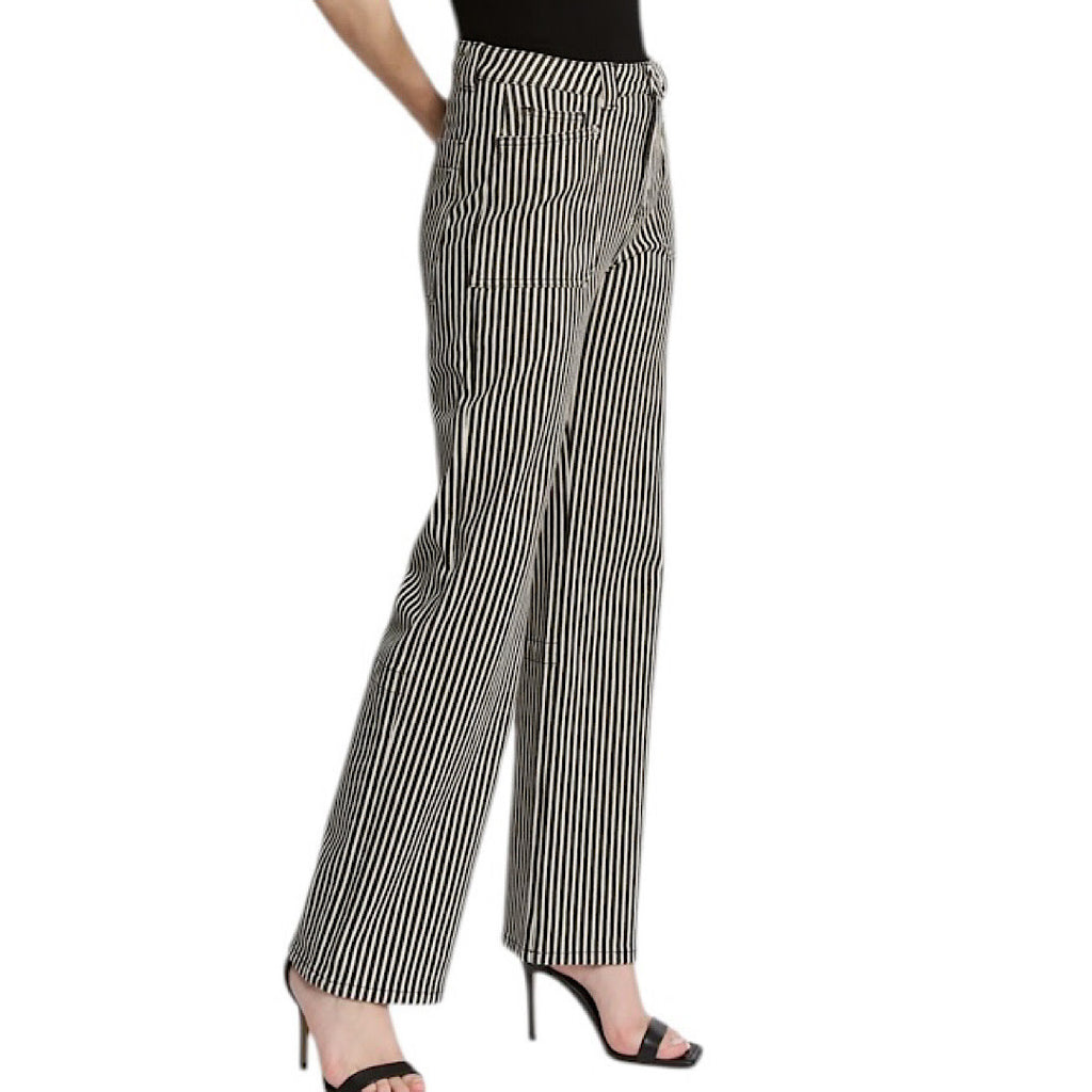 Mica MDP-T3568BT Super High Loose Fit Straight Striped Jean