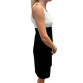 New York & Co Black & White Knee Length Empire Size
