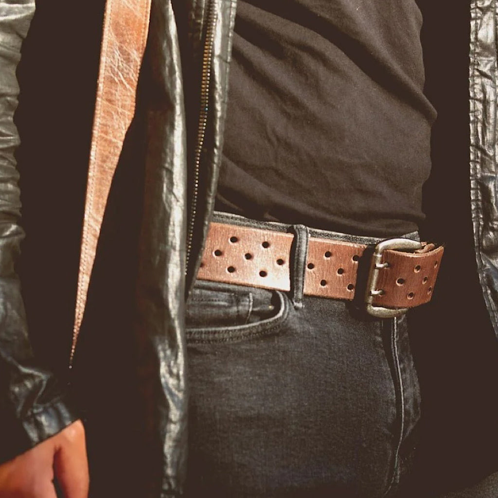 Bed|Stu McCoy Tan Rustic Belt