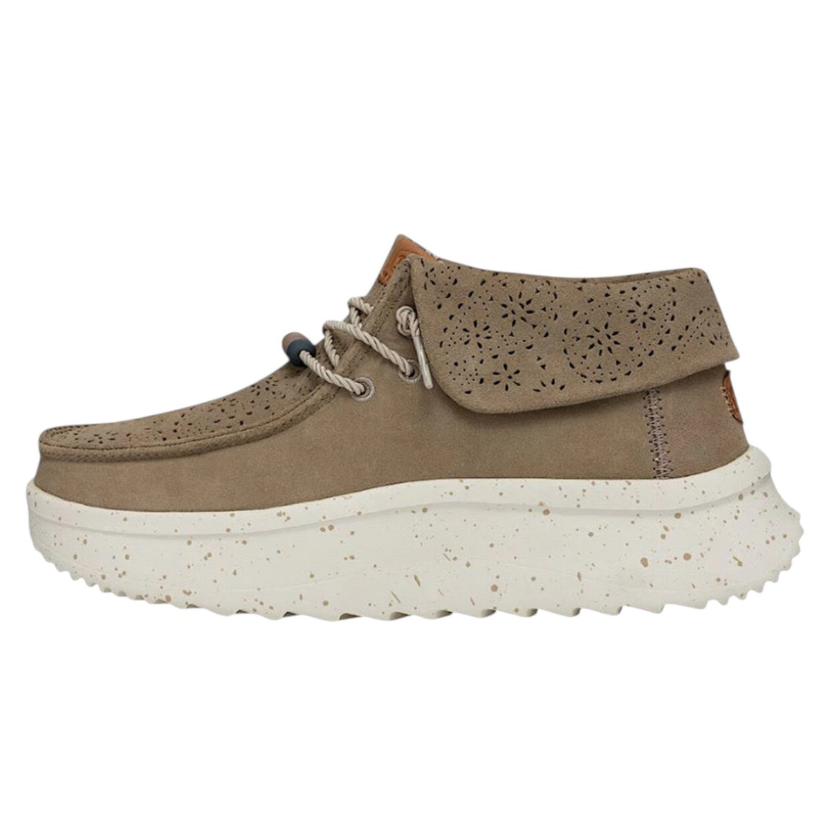 Hey Dude Wendy Peak Fold Boot Suede Brown Womens