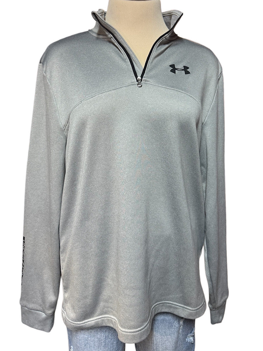 Under Armour Grey 3/4 Zip Pullover Size Medium-RF