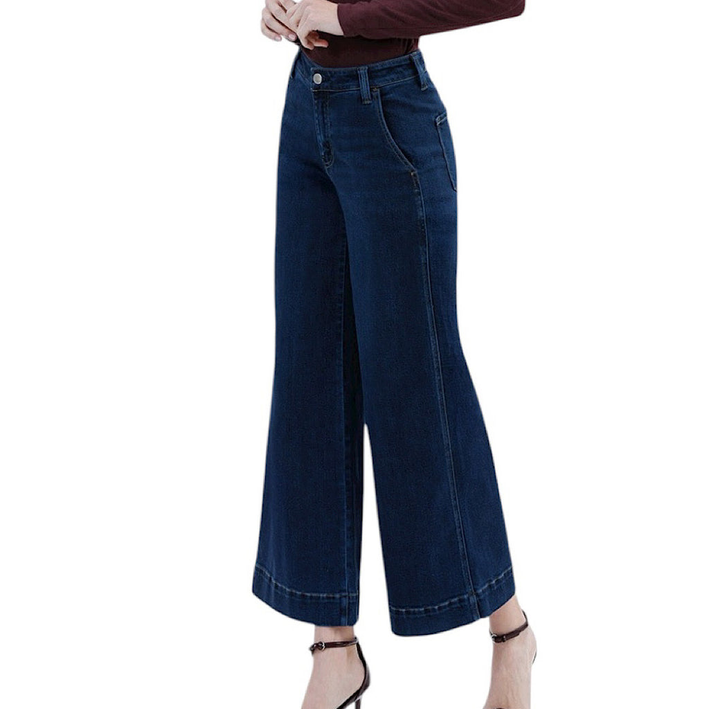 Flying Monkey Unassuming High Rise Wide Leg Jean F5923