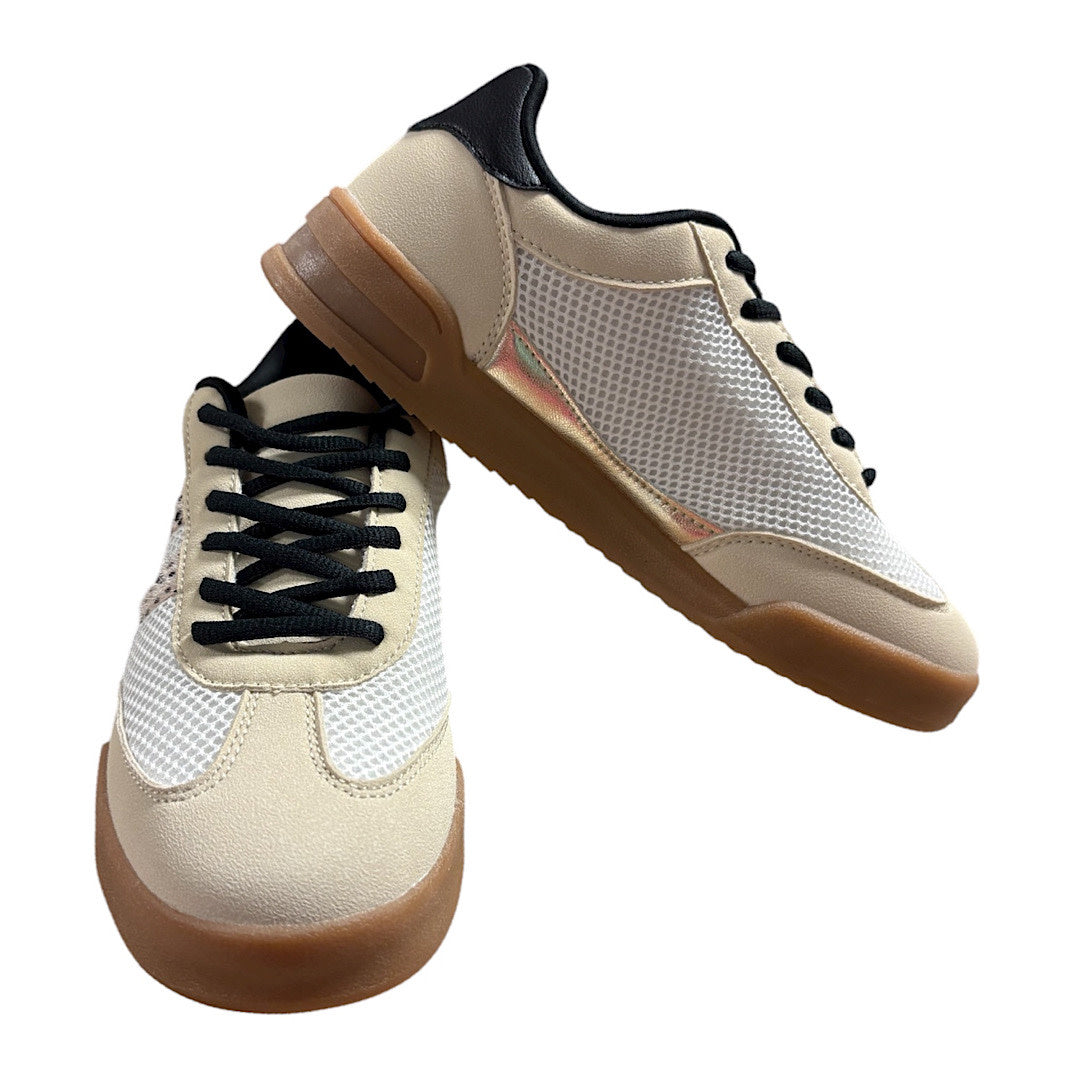 Women's Cream/Leopard Sneakers