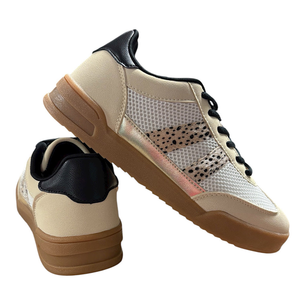 Women's Cream/Leopard Sneakers