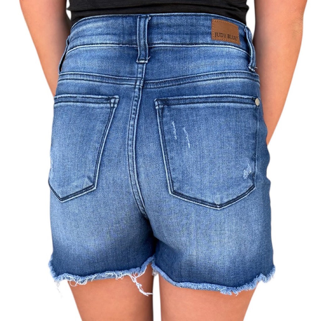 Judy Blue JB15228DK Medium Wash Shorts