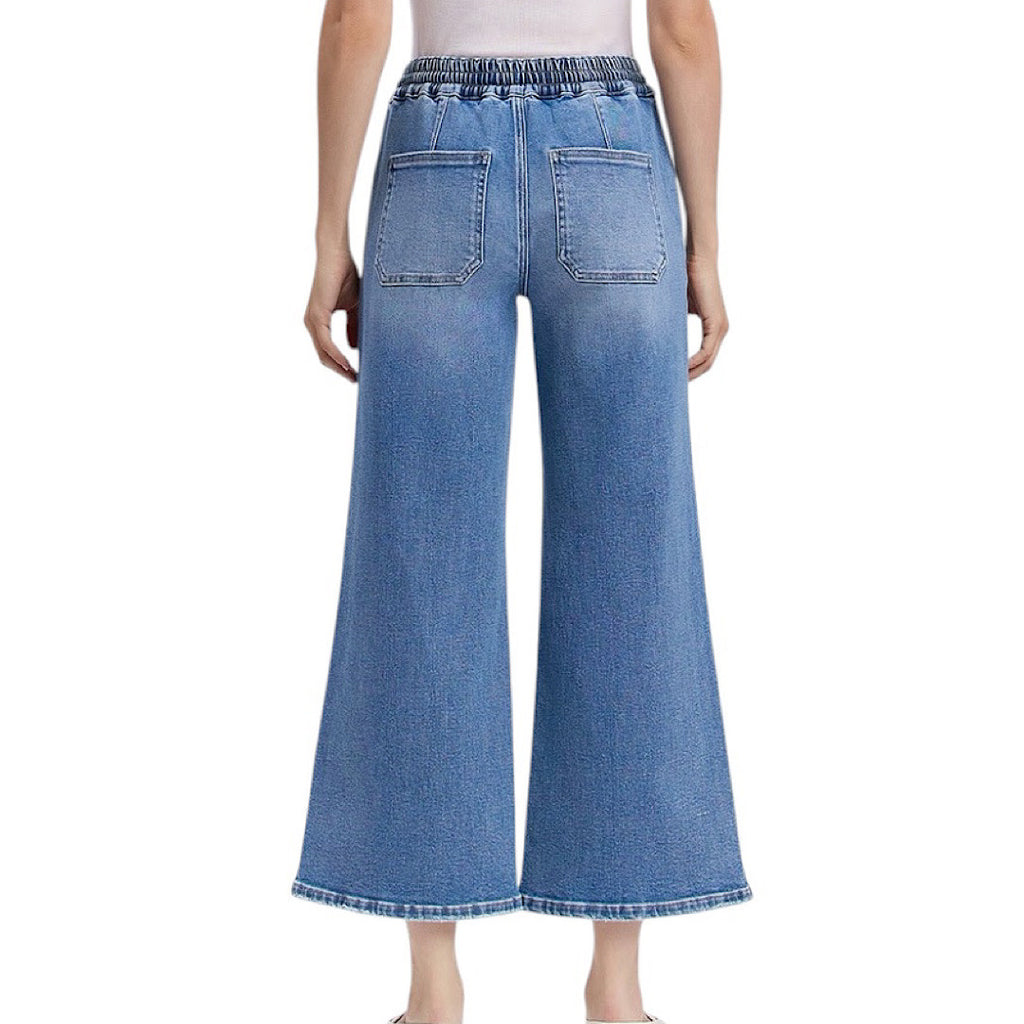 Vervet V3650 Reassure High Rise Drawstring Wide Leg Jean