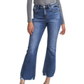 MICA MDP-F3667 High Rise Ankle Flare W/ Raw Hem Jean