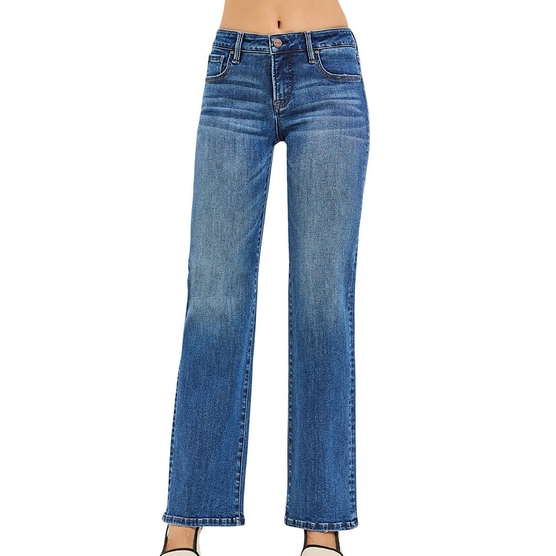 RISEN PS21489 Tummy Control Low Rise Bootcut Jeans