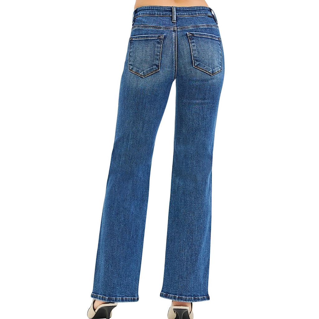 RISEN PS21489 Tummy Control Low Rise Bootcut Jeans
