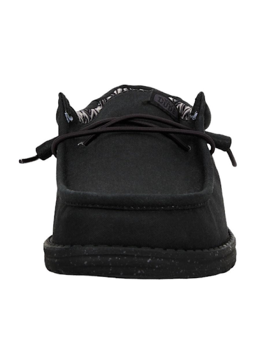 Hey Dude Wally Stretch Canvas Black/Black