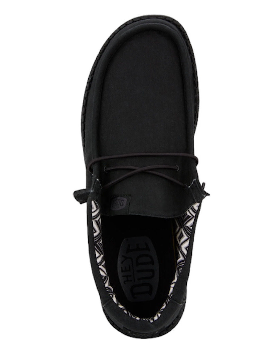 Hey Dude Wally Stretch Canvas Black/Black