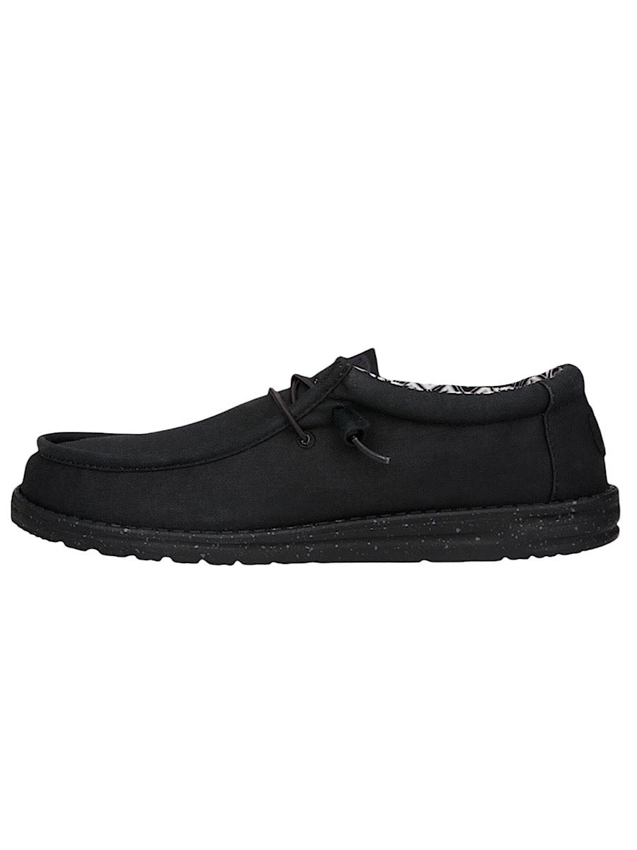 Hey Dude Wally Stretch Canvas Black/Black