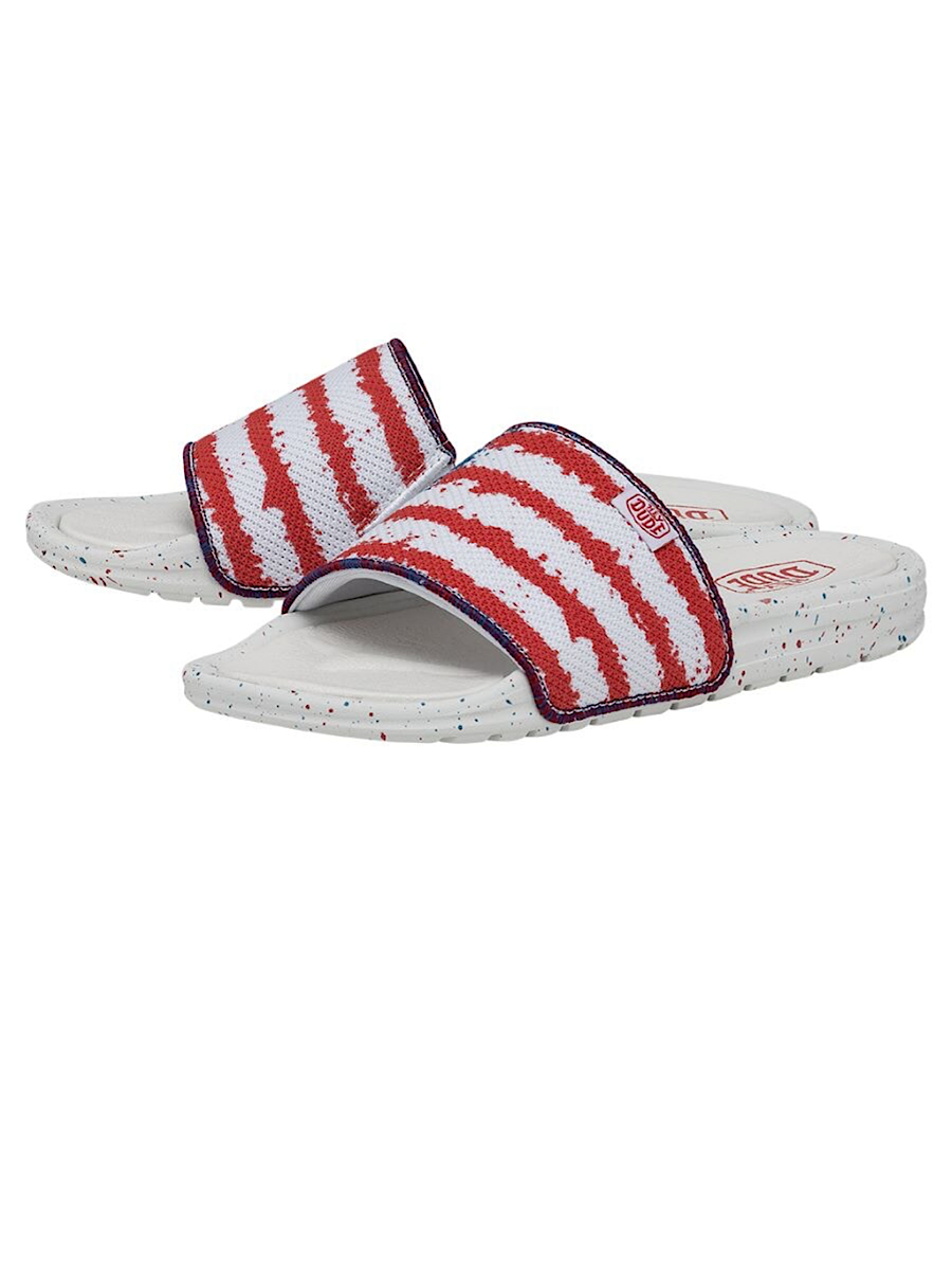 Hey Dude Wendy Chandler Knit Flag Slides