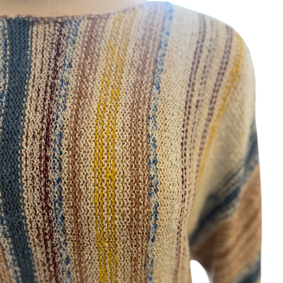 Multi Color Striped Knit Sweater Size Small-RF