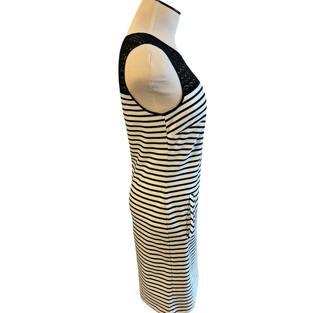 Black/ White Striped Tank Dress Size 4- RF