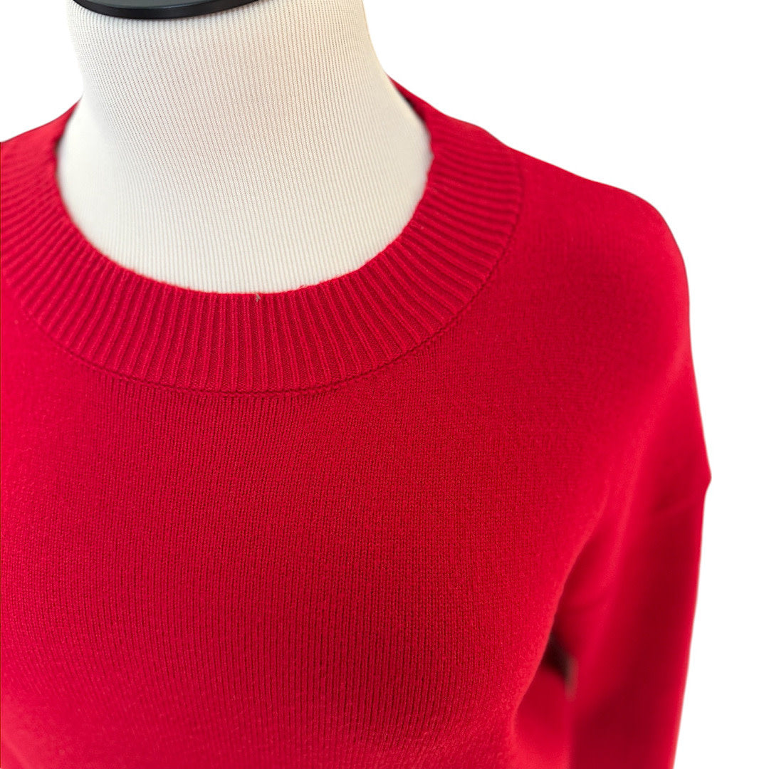 Red Classic Long Sleeve Sweater Size Small- RF