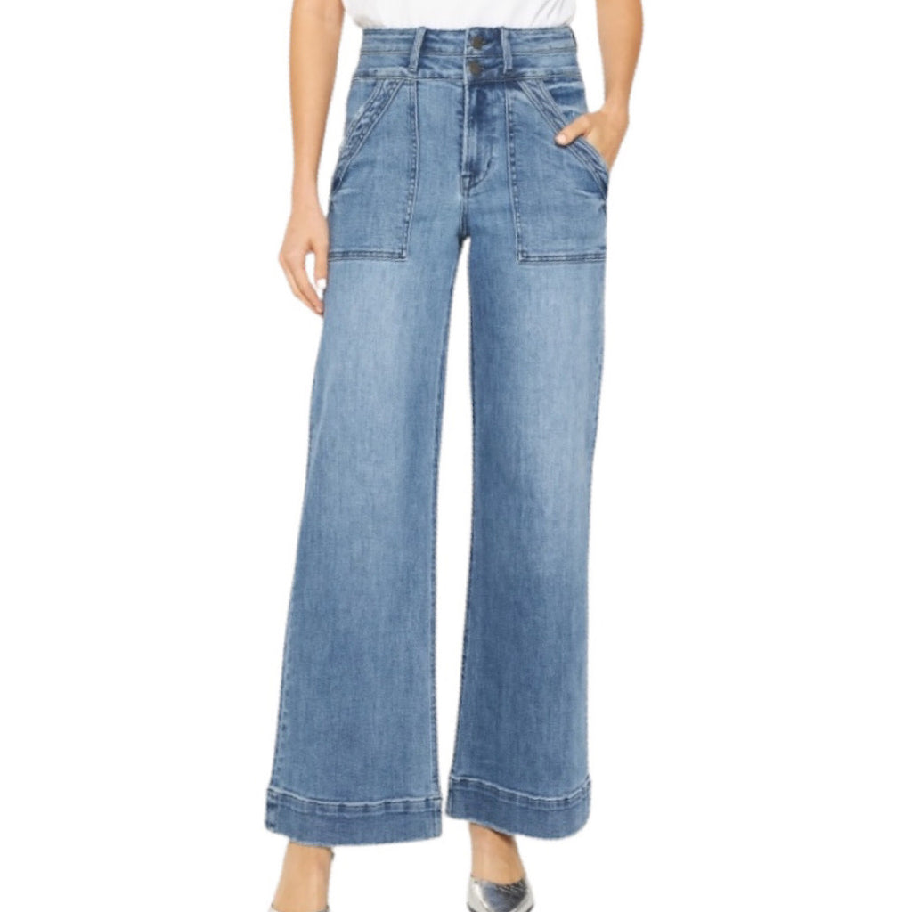 Mica MDP-W3546 Super High Wide Leg With Waist Details