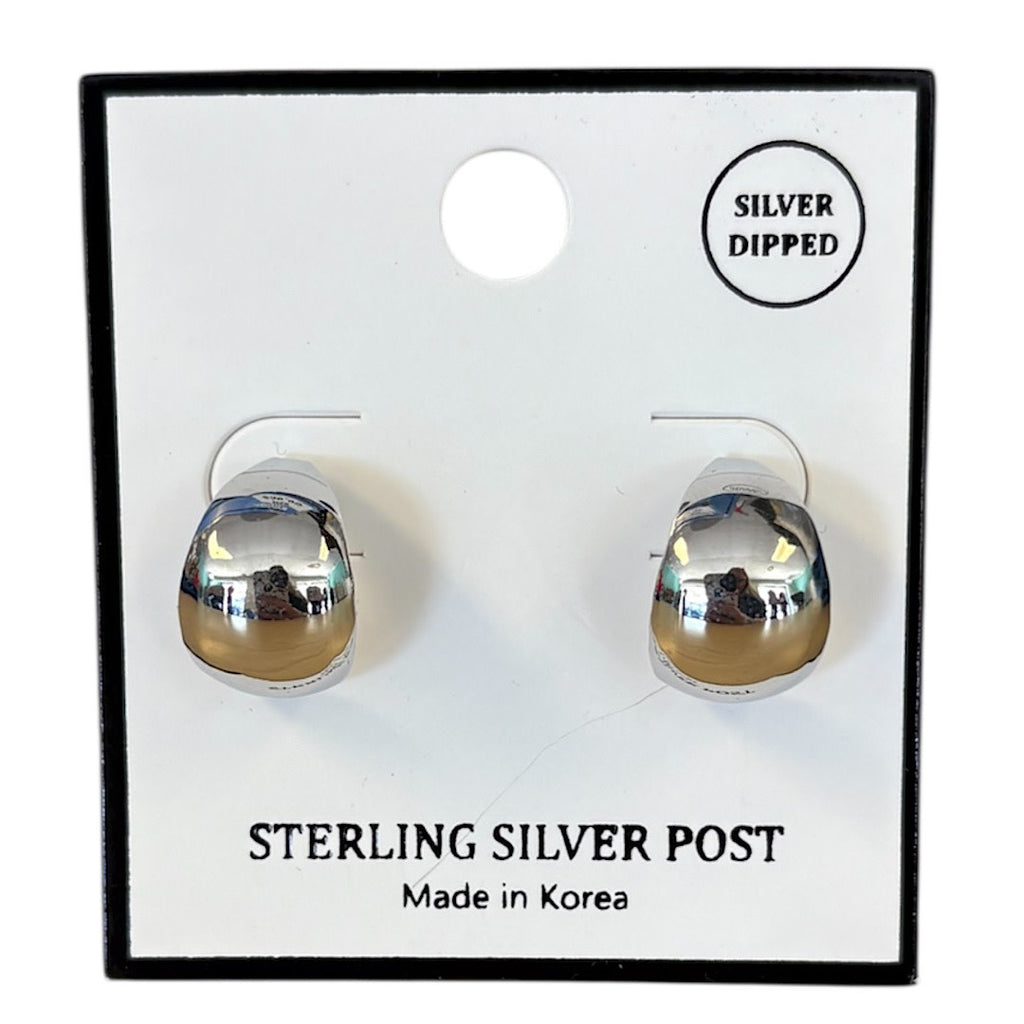 S&S Slim Hoop Sterling Silver Post