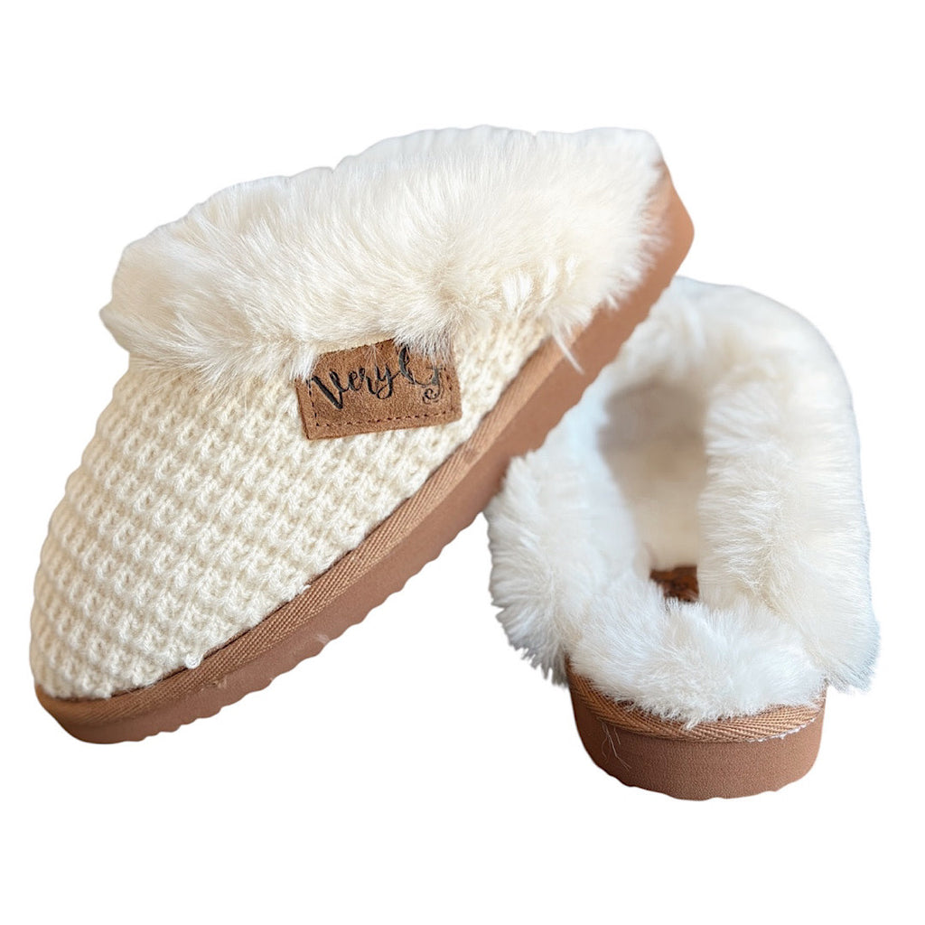 Very G Sweater Cream Slippers