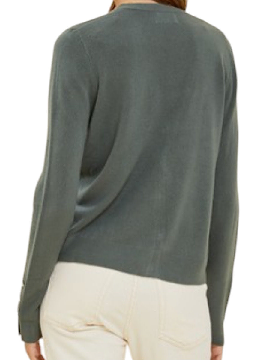 Jade Jewel Button Cardigan