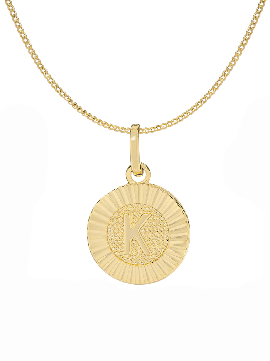 Bracha Initial Medallion Lariat
