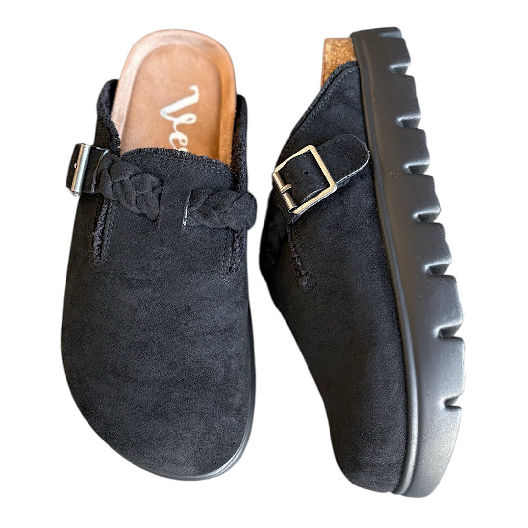 Very G Cali Black Slip On Mule