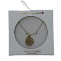 Gold Flower Pendant Necklace