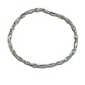 Silver Sea Shore Beaded Stretch Bracelet