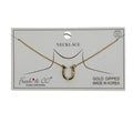 Horseshoe Necklace W/ CZ Stone Accent