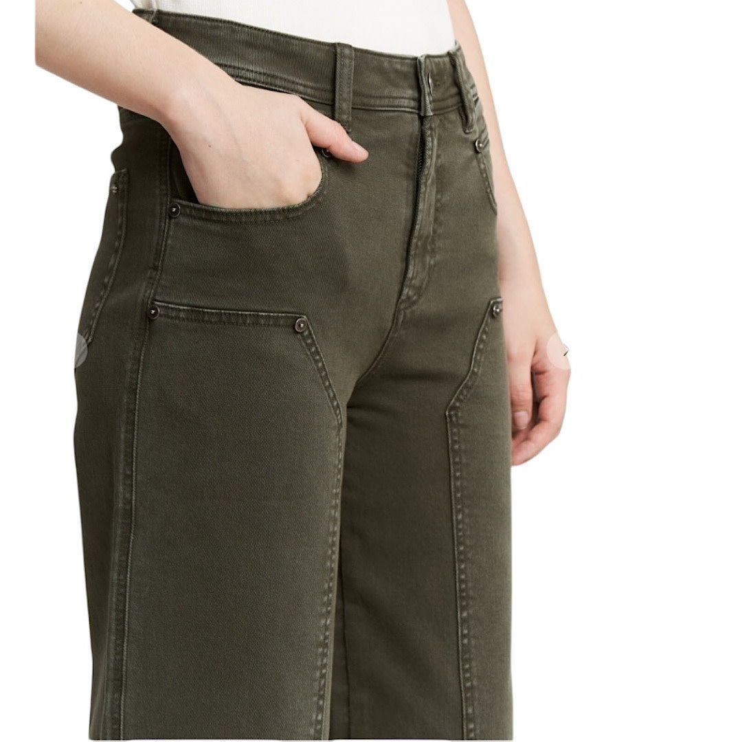 MICA MDP-T3577 H/R Moss Ankle Straight Barrel Jean