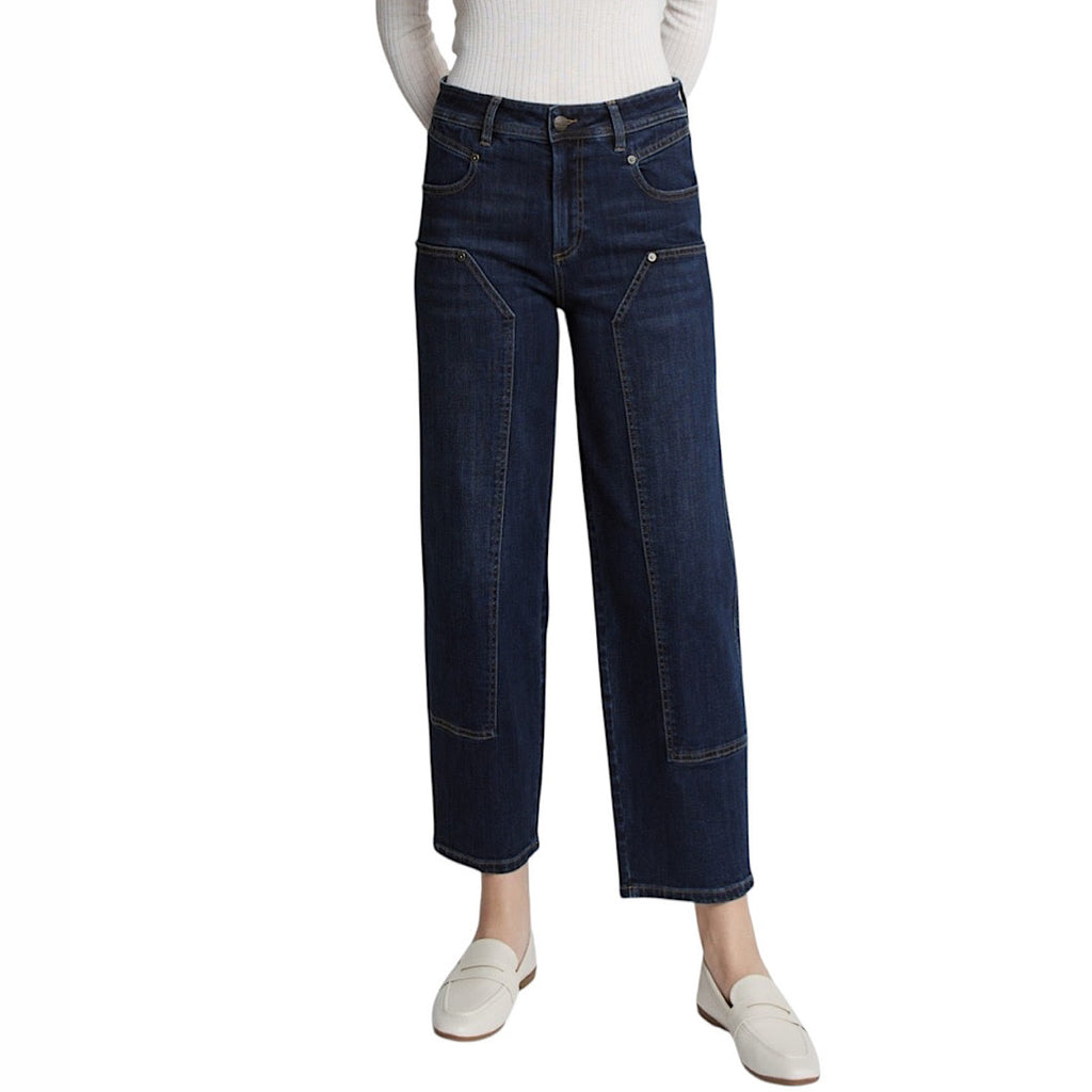 MICA MDP-T3578 High Rise Navy Ankle Straight Barrel Jean
