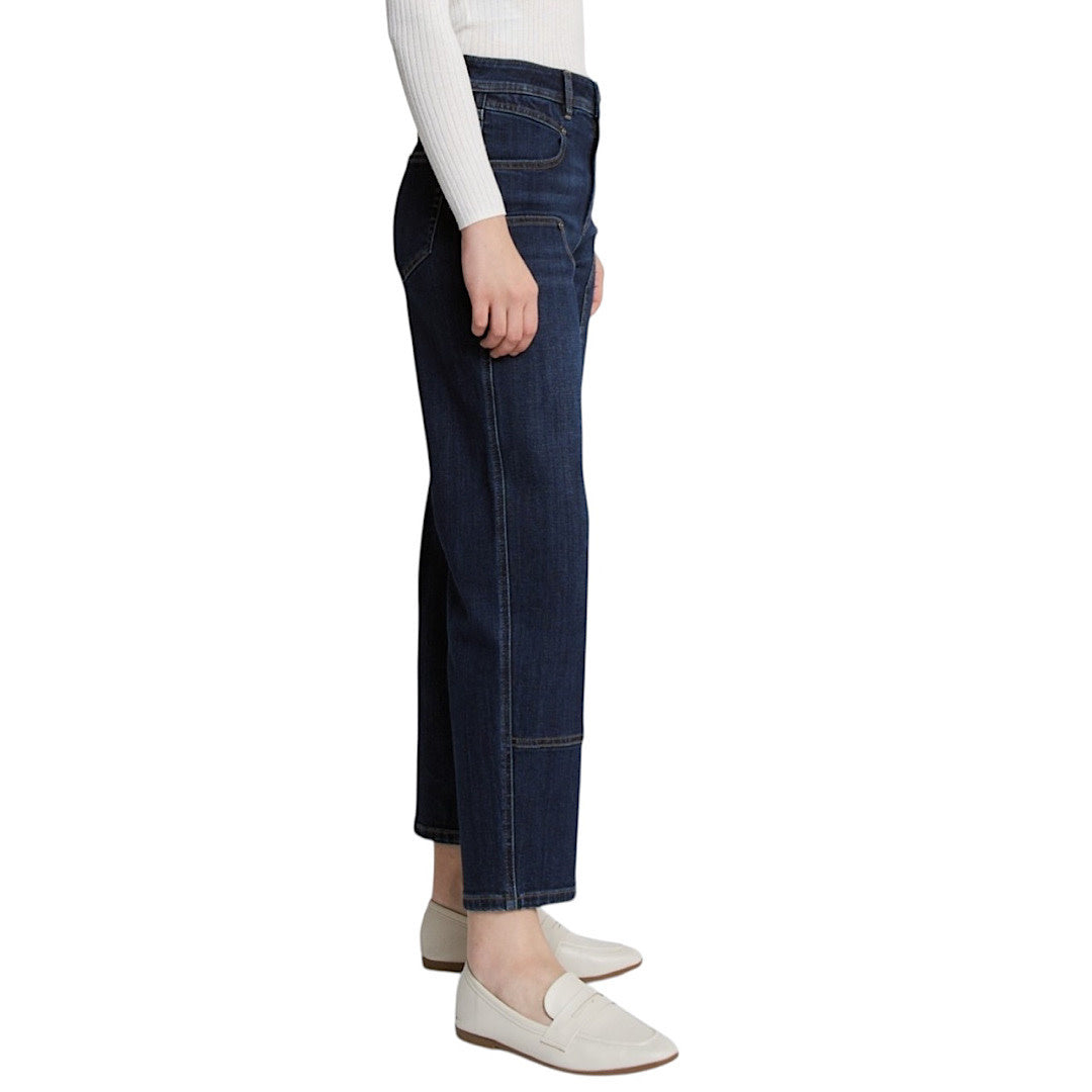 MICA MDP-T3578 High Rise Navy Ankle Straight Barrel Jean