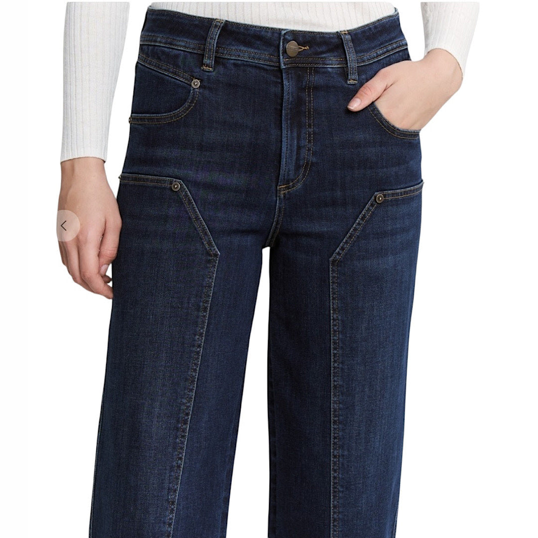 MICA MDP-T3578 High Rise Navy Ankle Straight Barrel Jean