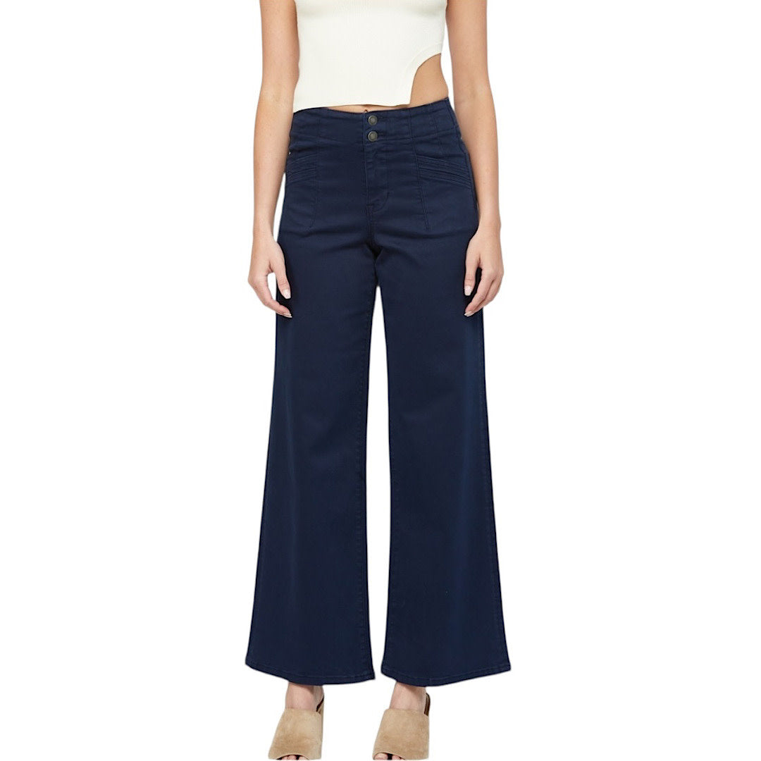 MICA MDP-W506DN High RISE Wide Leg Navy Jean