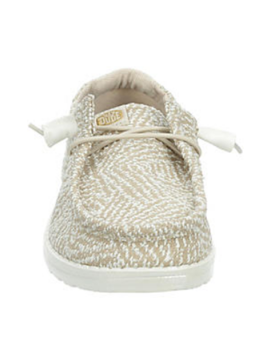 Hey Dude Wendy Woven Zig Zag Cream