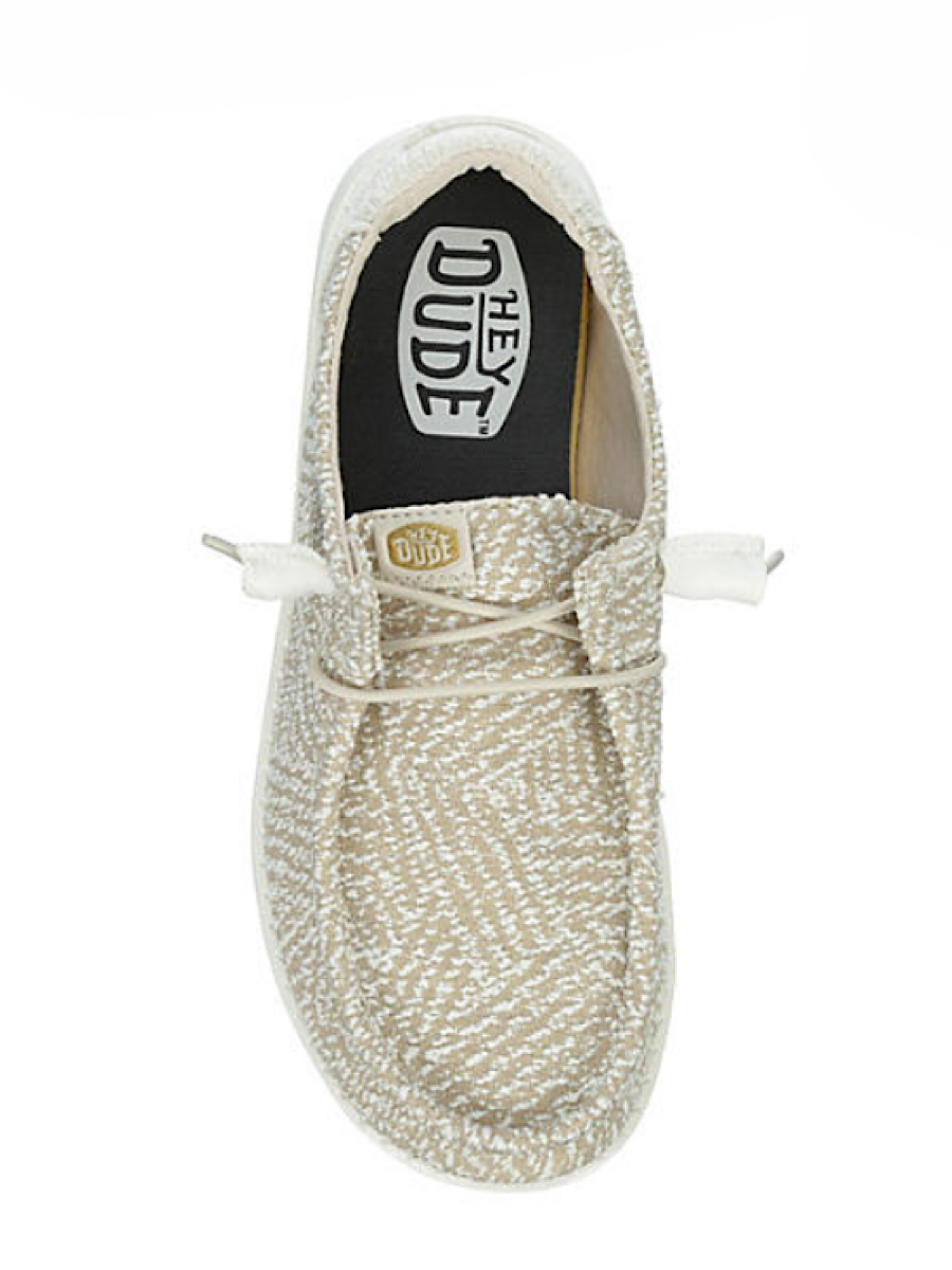 Hey Dude Wendy Woven Zig Zag Cream