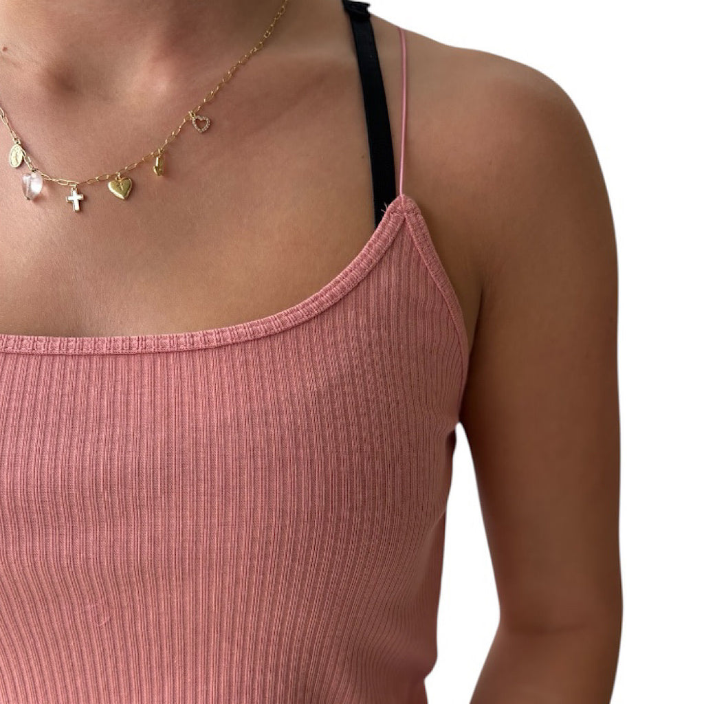 Teak Rose Cropped Cami Top