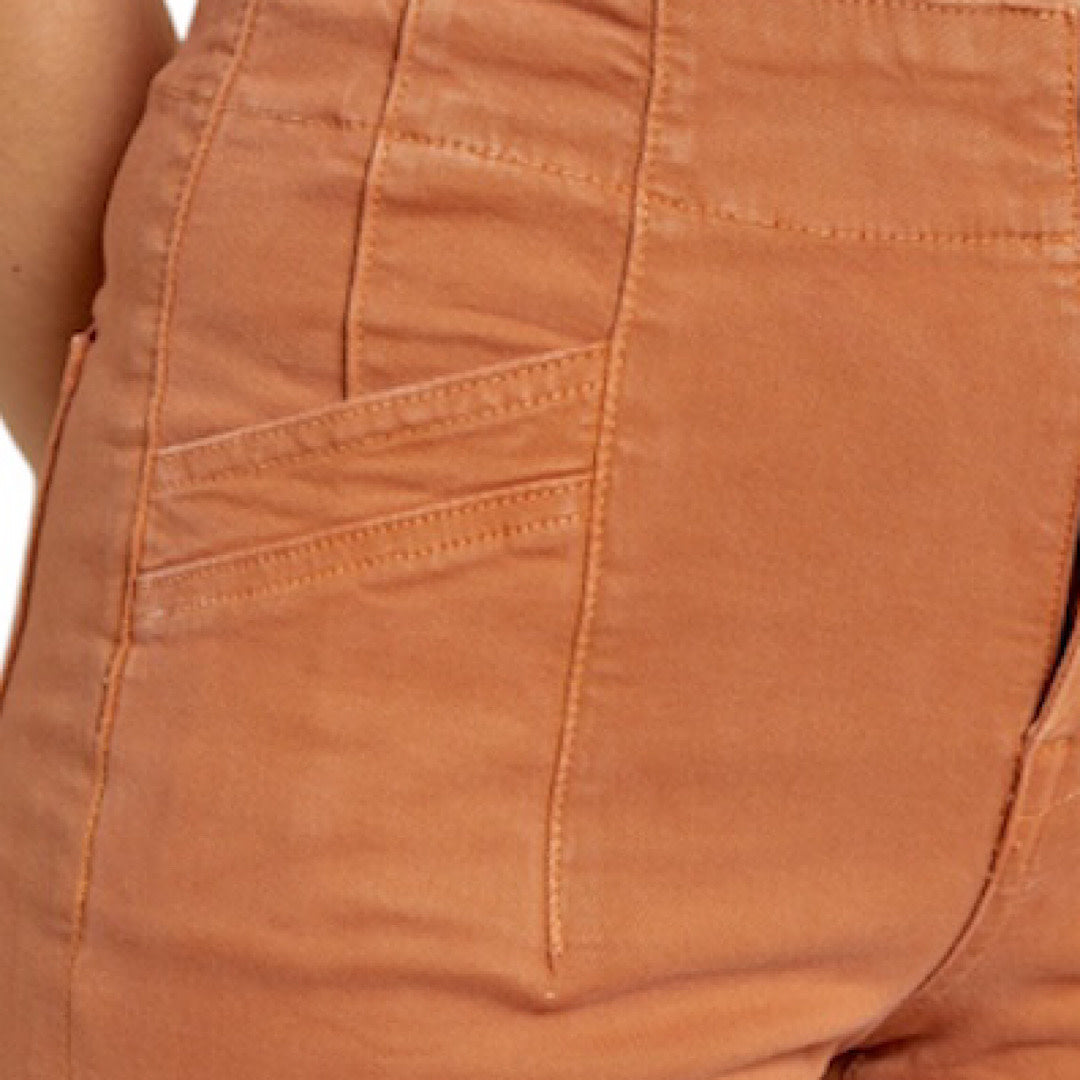 MICA MDP-W506CM Cinnamon High Rise Wide Leg Jean