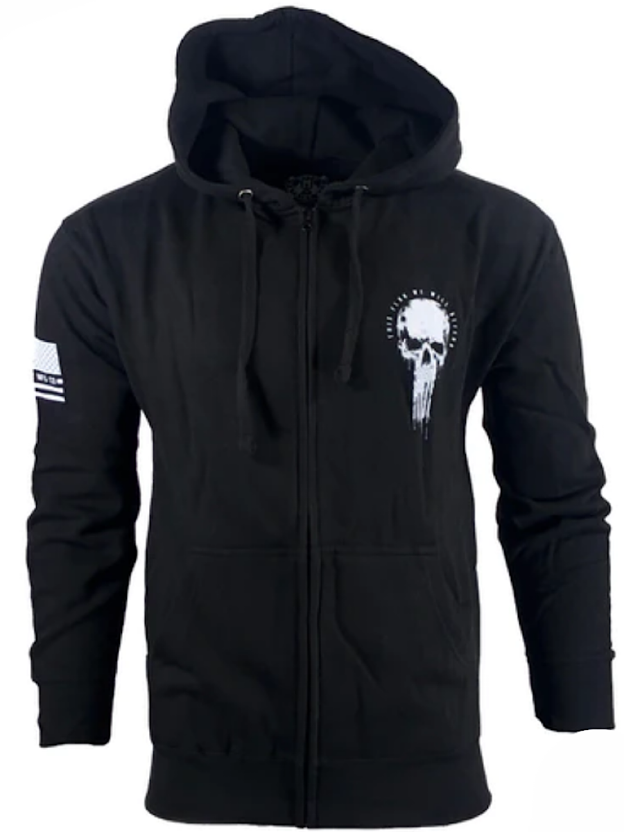 Oil Skull Po Hood-Black