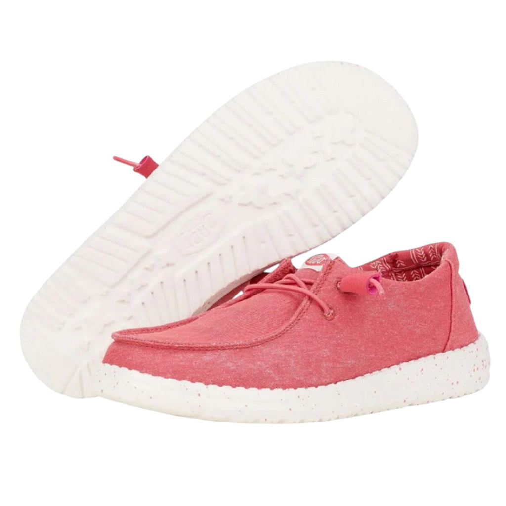 Hey Dude Wendy Stretch Canvas Washed Red