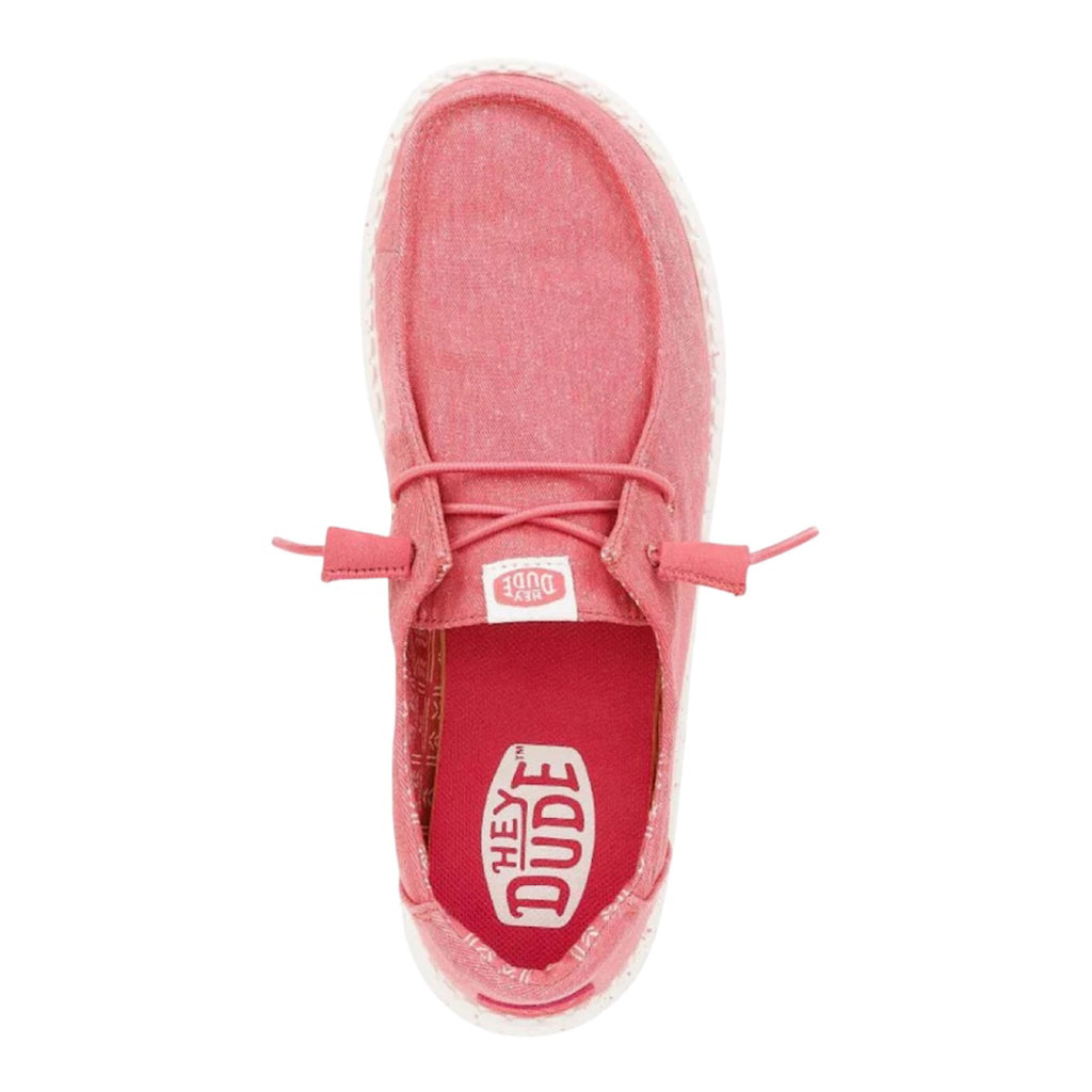 Hey Dude Wendy Stretch Canvas Washed Red