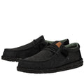 Hey Dude Wally Washed Canvas Black/Black