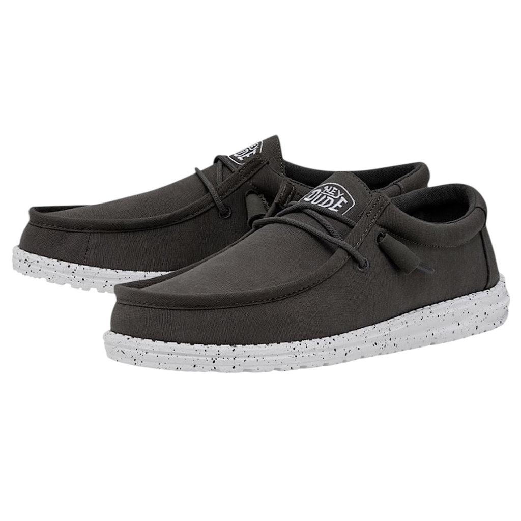 Hey Dude Wally Slub Dark Grey