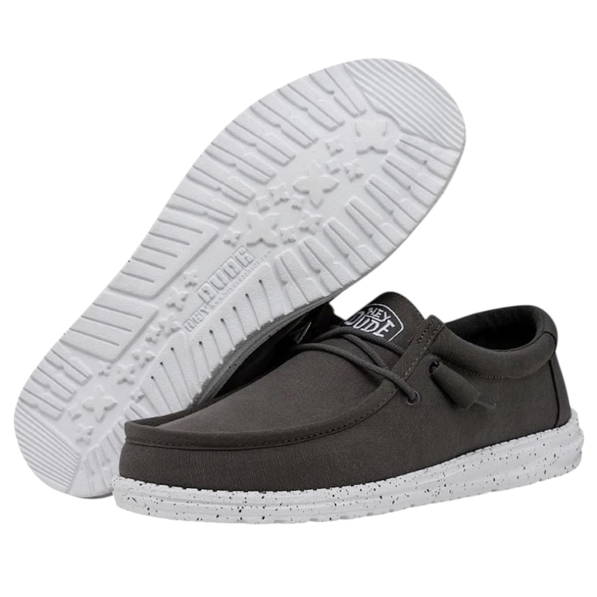 Hey Dude Wally Slub Dark Grey