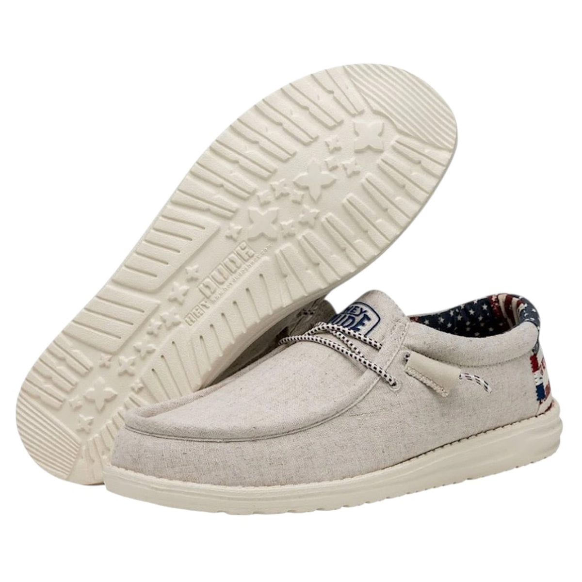 Hey Dude Wally Patriotic Off White