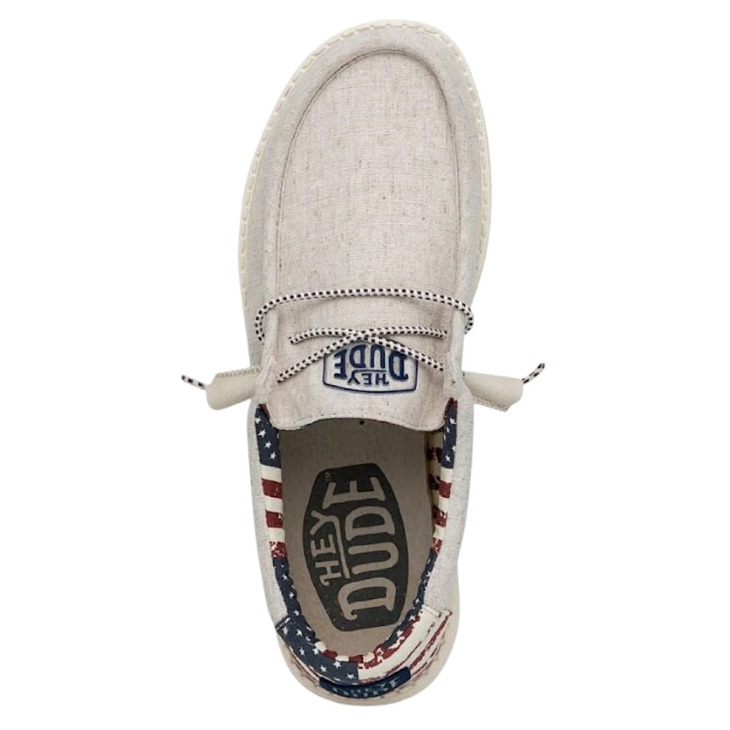 Hey Dude Wally Patriotic Off White